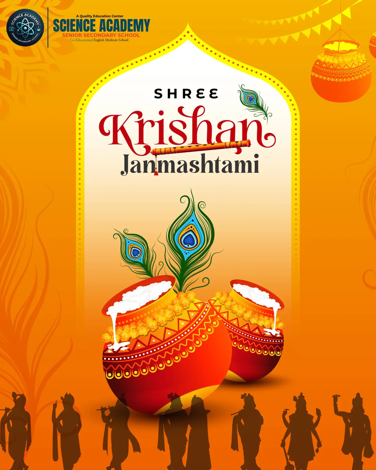 Shri Krishna Janmashtami artwork from Science Academy