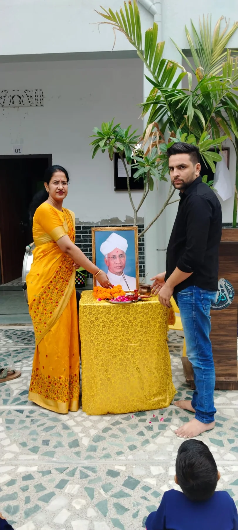 Science Academy educators and students gathered for Teacher's Day